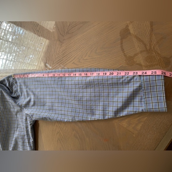 L.L. Bean Button Down Wrinkle-Free Oxford Shirt Neck 16 1/2” Plaid Large Tall - Picture 9 of 13